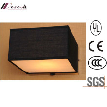 Guzhen Hôtel Decorative Black Fabric Shade Square Wall Light